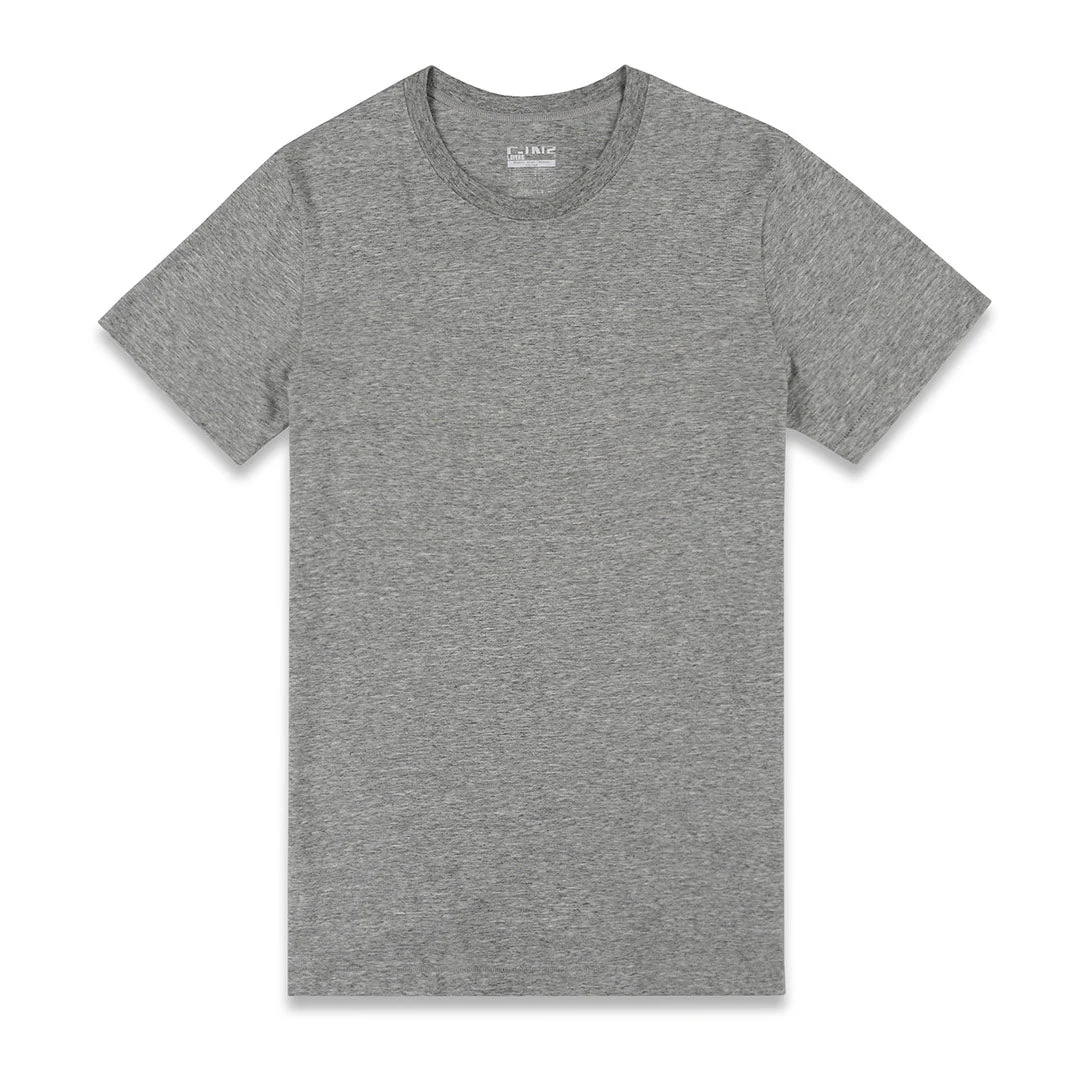 Layers Slim Crew Neck T-Shirt Grey Heather - Image 3