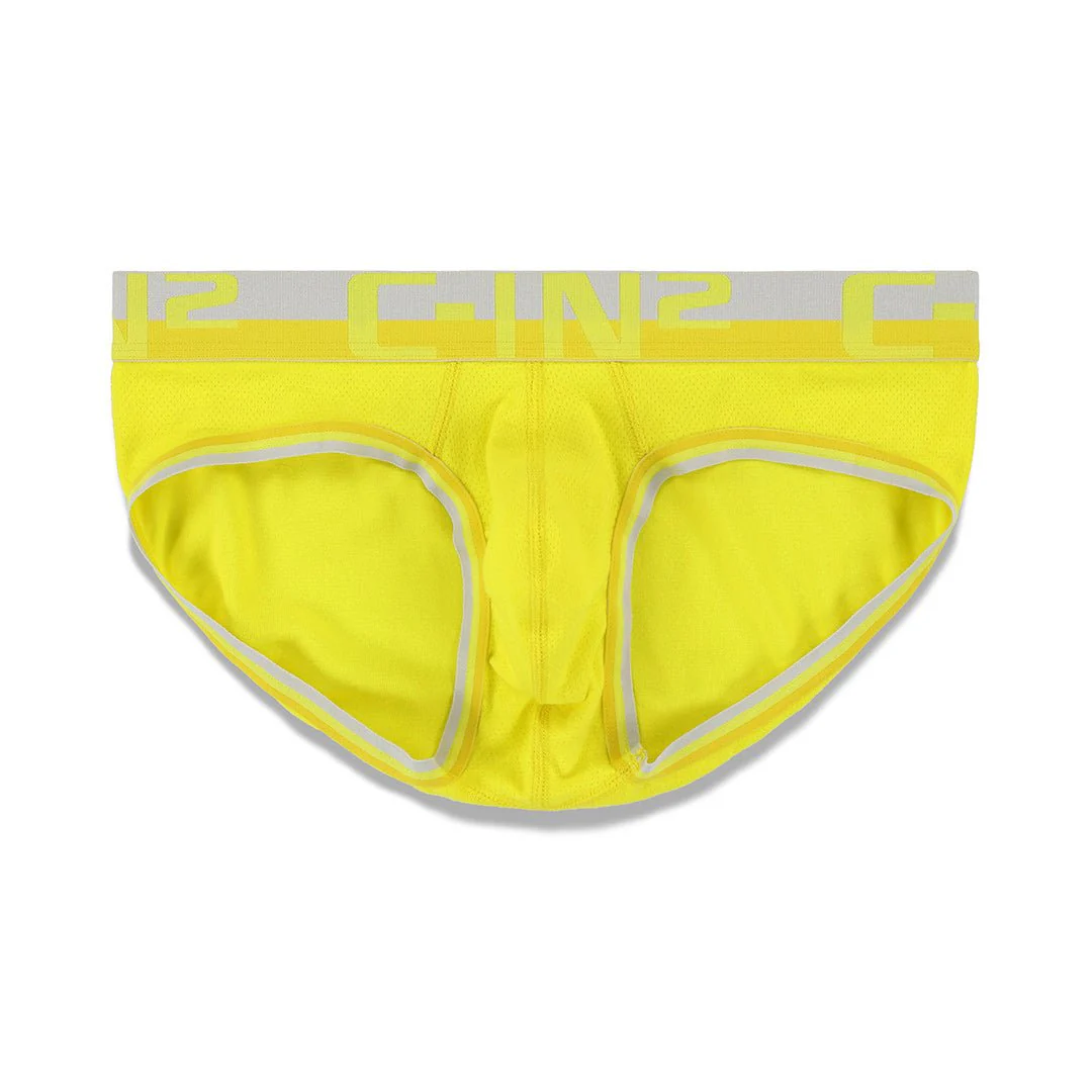 Grip Mesh Low Rise Brief Yaron Yellow - Image 4