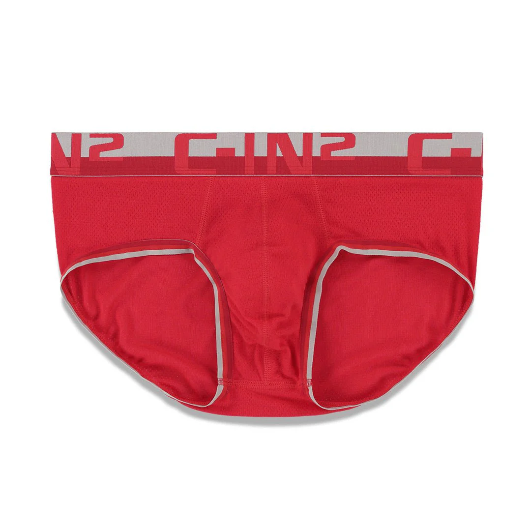 Grip Mesh Mid Rise Brief Randall Red - Image 4
